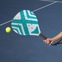 Padel raketės irklai su laikymo krepšiu, Lauko sportas, Tvirtas, Neslystantis, Treniruočių, Lengvas Green White stripes