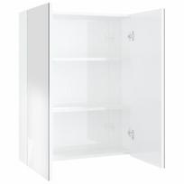 Veidrodinė vonios spintelė, balta, 60x15x75cm, MDF, blizgi CFE1252323