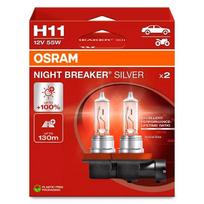 Halogeninės lemputės H11, 12V, 55W, 3200K, NIGHT BREAKER SILVER serija