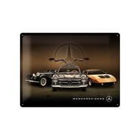 Metalinė plokštė 30x40cm /Mercedes-Benz trys automobiliai