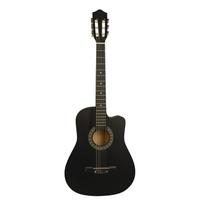 38-inch Curve Acoustic Guitar 6-String Cutaway Classical Guitar with Accessories Kit Guitar Capo juoda