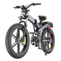 Vélo Électrique - ENGWE - X26 - Double batterie 19Ah & 7.5Ah - Portée 57.7 miles - Pneus 26*4.0 pouces pilka spalva