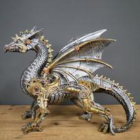 Mechaninė Punk Statulėlė Gyvūnas Kolekcionuojami Papuošalai Modernus Dervos Steampunk Amatas Įėjimui Flying Dragon black