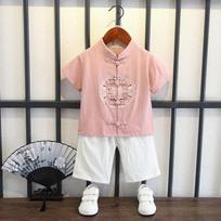 Berniukų Hanbok Vasarinis Plonas Vaikų Trumpomis Rankovėmis Kostiumas Kūdikio Kinų Stiliaus Tang Kostiumas Retro Stiliaus Pavasario ir Rudens Modeliai Mažylių Drabužiai 90
