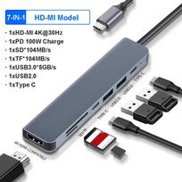 M2 SSD Case NVME SATA Dual Protocol M.2 to USB Type C Hub SSD Adapter PCIE NGFF Disk Box USB C Splitter Support Macbook Pro