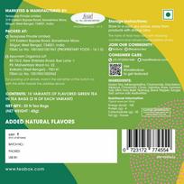 Teabox Wellness Green Tea Sampler Pack - 20 Assorted Tea Bags, 10 Flavors × 2 Each | Whole Leaf, 0% Bitterness | Green Tea Variety Pack for Every Mood