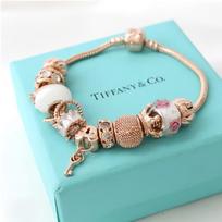 Moteriška apyrankės grandinėlė PANDORA apyrankė Pink gold 20cm