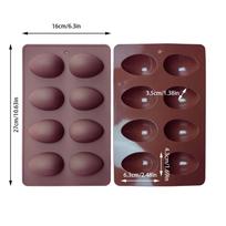 3D Easter Egg Shape Chocolate Silicone Mold 8 Cavity Cake Mould DIY Dinosaur Egg Baking Mould Pastry Fondant Molds Soap Mold ruda