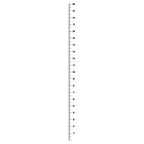 Aukščio lipdukas 0-200cm Matavimo juosta Sienos lipdukas Vaikų kambariui Darželiui Miegamajam Vandeniui atspari augimo lentelė juoda