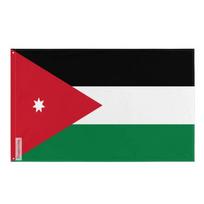 Drapeau de la Jordanie – 128 x 192 cm – Polyester Résistant – 2 Œillets en Métal – Usage Intérieur / Extérieur – Pixelforma gryna