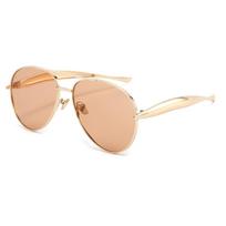 European & American Large Frame One-piece Retro Sunglasses - Unisex, High-End Metal Design, Perfect for Driving and Sun Protection. As shown