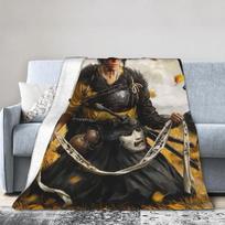 Ghost of Yotei 2025 Game Blanket  Warm Soft Print Plush Throw Blanket For Students Home Decor Flannel Bedspread Bed Cover 30x40in