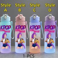K-Pop Demonų medžiotojai Anime personažas Vandens puodelis Didelės talpos Lauko nešiojamas Virvelė Gėrimo butelis Dovana berniukams ir mergaitėms Style A