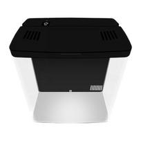 Mažas akvariumo starto rinkinys Žuvytės Betta akvariumas Darbalaukio akrilinis ekologinis akvariumas su LED filtru ir reguliuojamomis LED lemputėmis juoda