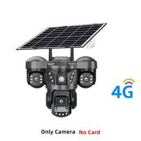 Saulės energija maitinama IP kamera, Didelės raiškos, Triguba objektyvo, Trigubo ekrano, Naktinio matymo, Vandeniui atspari, Belaidžio tinklo stebėjimo kamera 4G Camera
