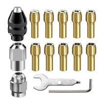 Drill Chuck Collet Set 1/32  to 1/8  Replacement 4486 Drill Keyless Bit Chuck Shank Rotary Tool Quick-Change Adapter 1