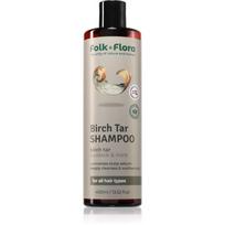 Folk & Flora Birch Tar valomasis šampūnas sausai ir niežtinčiai odai 400 ml