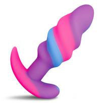 Creature Cocks Unicorn Swirl Silicone Butt Plug Small