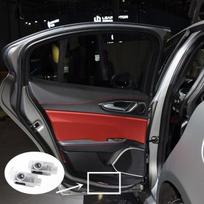 LED automobilio durelių pasveikinimo šviesos logotipo projektoriaus lempa Audi A1 A3 A4 A5 A6 A7 A8 Q2 Q3 Q5 Q7 Q6 Q8 S Line RS RS3 RS6 RS7 priedai (pasirinktinai Audi mėlynas apskritimas - 4 vnt.)