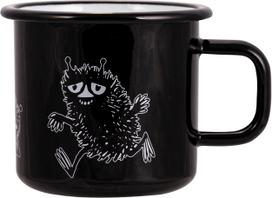 Muurla Puodelis Muurla Retro Troliai Mumiai Bobek juodos spalvos 370 ml