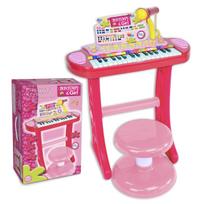 Pianinas su kėdute vaikams, rožinis, Bontempi