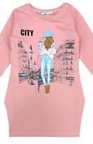 Tunika mergaitei, rožinė „City Life”, Breeze