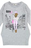 Tunika mergaitei, pilka „City Life”, Breeze