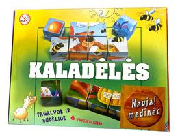 Medinės kaladėlės su paveiksliukais