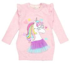 Tunika mergaitei, šviesiai rožinė „Fashion Unicorn”, Breeze