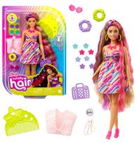 Barbė lėlė su ilgais plaukais ir aksesuarais „Totally Hair”, HCM89