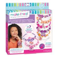 Užsegamų apyrankių gaminimo rinkinys mergaitėms „DIY Fashion Beaded Bracelets”, Make It Real