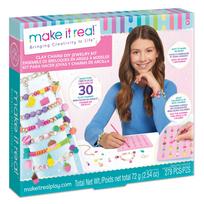 Papuošalų gaminimo rinkinys iš molio mergaitėms „Clay Charm DIY Jewelry Kit”, Make It Real