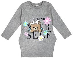 Tunika mergaitei „Be Kind Yourself”, pilka, Breeze