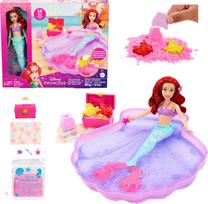 Lėlė undinėlė Arielė su kriauklės formos baseinu ir smėliu, Disney Princess, HWB39