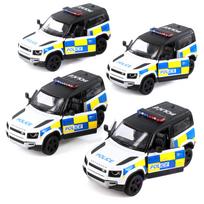 Metalinis policijos automobilio modelis Land Rover Defender Police, 1:36