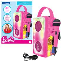 Belaidė Bluetooth kolonėlė vaikams su mikrofonu, šviesos efektais ir karaoke funkcija „Barbie”