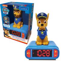 Vaikiškas laikrodis žadintuvas su 3D Chase figūrėle, naktine lempute ir garso efektais „Paw Patrol”