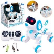Interaktyvus programuojamas robotas šuniukas, valdomas pulteliu ir judesiais, su garso ir šviesos efektais „Power Puppy Jr”