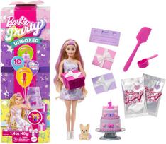 Barbie lėlė su siurprizų rinkiniu „Party Unboxed”, JFG70