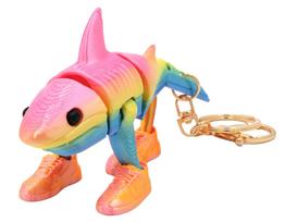Raktų pakabukas ryklys „Tralalero Tralala”, 12 cm, rožinis