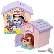 Pliušinis šuniukas - siurprizas su rožiniu nameliu, Little Live Pets