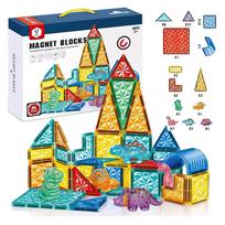 Magnetinis konstruktorius su dinozaurų figūrėlėmis „Magnetic Blocks”, 45 det.