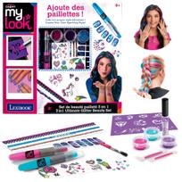Blizgančių tatuiruočių, plaukų dažymo ir nagų dekoravimo rinkinys „Ultimate Glitter Beauty Set”, Cra-Z-Art
