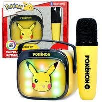 Vaikiškas karaoke rinkinys su mikrofonu ir LED kolonėle „Pokemon”