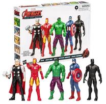 Avengers figūrėlių rinkinys su Halku, Kapitonu Amerika, Geležiniu Žmogumi, Juodąja Patnera ir Toru, F8677