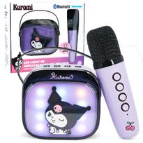 Vaikiškas karaoke rinkinys su mikrofonu ir LED kolonėle „Kuromi”