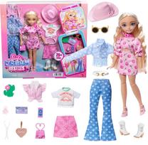 Barbie Dream Besties lėlė su ilgais plaukais, rūbų rinkiniu ir aksesuarais, JGH87