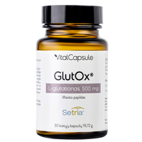 Antioksidantas su L-glutationu GLUTOX 500 mg, 30 kaps. (Dabar -13%)