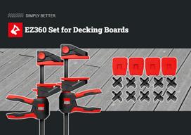 Greito tvirtinimo varžtų rinkinys terasoms, BESSEY, EZ360TD-SET, 1400 N, 300 mm