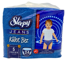 SLEEPY Jeans Pants Junior Nr.5 sauskelnės, 24 vnt.